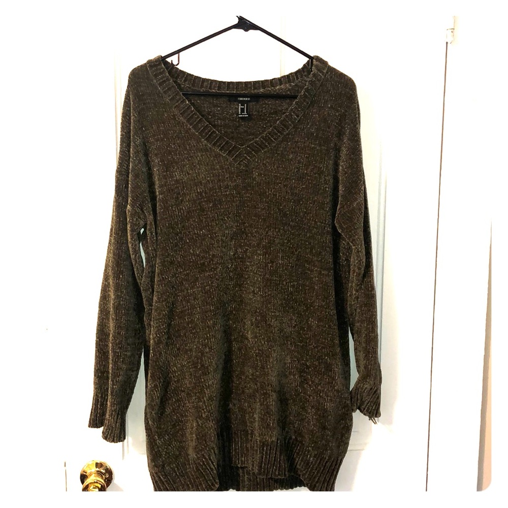 Forever 21 Deep Green Sweater Dress